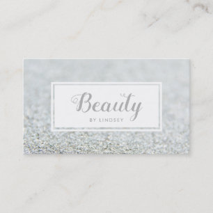 Silver Sparkle Glitzer Beauty bildet Künstler Visitenkarte