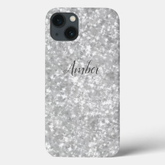 Silver Sparkle Glitzer Elegante Personalisiert Case-Mate iPhone Hülle
