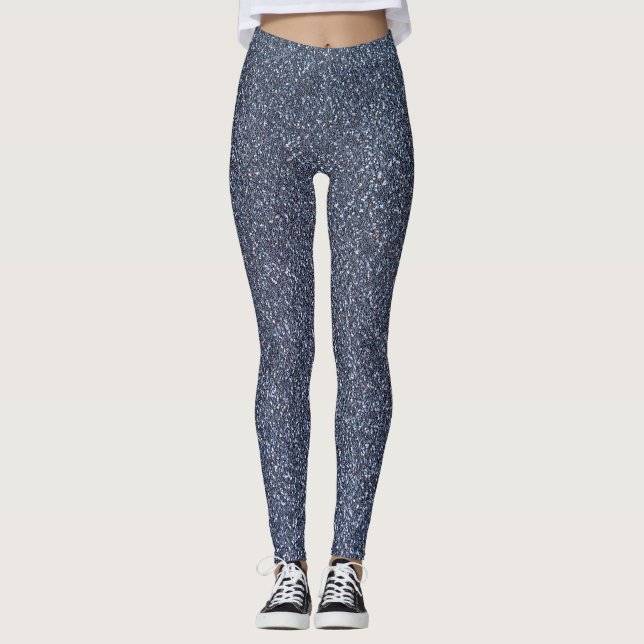 Silver Sparkle Glitzer Leggings (Vorderseite)