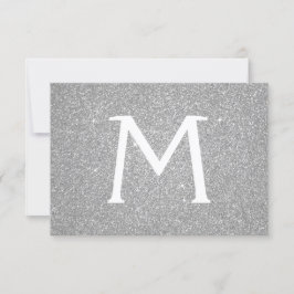 Silver Sparkle Glitzer Quinceanera Save the Date