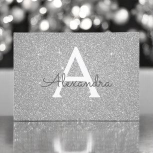 Silver Sparkle Glitzer Sweet 16 Save the Date