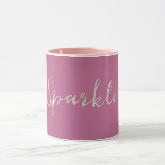 Silver Sparkle Pink Tasse (Zentrum)