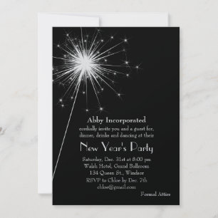 Silver Sparklers Silver Silver Party Einladung