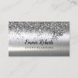 Silver Sparkling Event Planning Visitenkarte