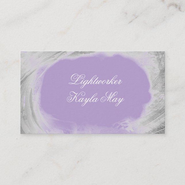 Silver Spiritual Light Reiki Visitenkarte (Vorderseite)