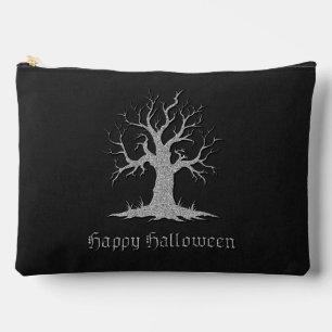 Silver Spooky Tree Halloween Zubehörtasche