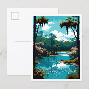 Silver Springs State Park Reise in alter Zeit Postkarte