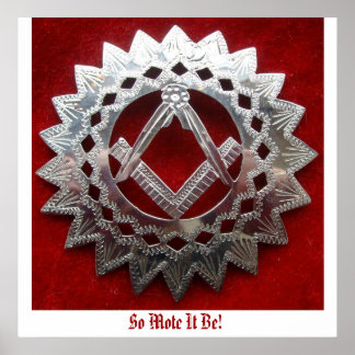 Silver Square & Compass, so schön es sein! Poster