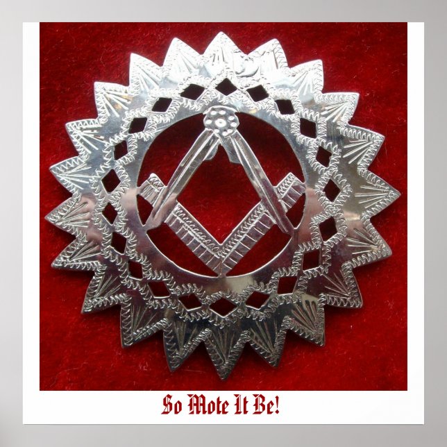 Silver Square & Compass, so schön es sein! Poster (Vorne)