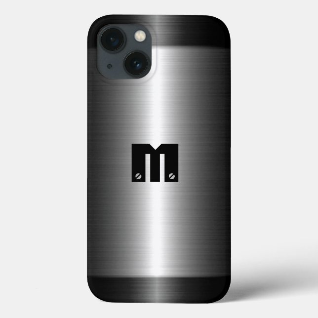 Silver Stainless Steel Metal Case-Mate iPhone Hülle (Rückseite)