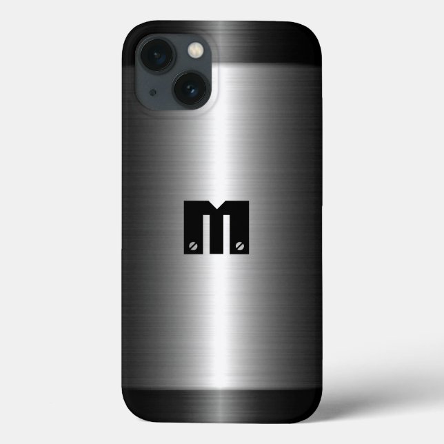 Silver Stainless Steel Metal Case-Mate iPhone Hülle (Rückseite)