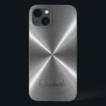 Silver Stainless Steel Metal Case-Mate iPhone Hülle<br><div class="desc">Silber Edelstahl Metall. Bitte entfernen / ändern Sie "Elizabeth" vor dem Kauf. Design ist auf anderen Produkten erhältlich.</div>