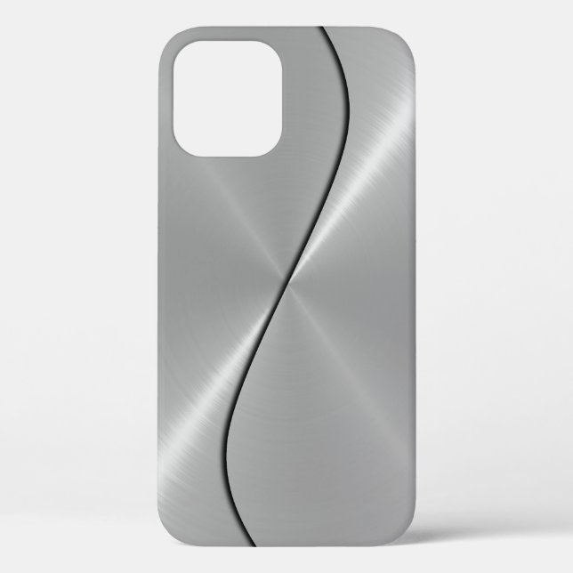 Silver Stainless Steel Metal Case-Mate iPhone Hülle (Rückseite)