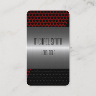 Silver Stainless Steel Metal Hole 3 Visitenkarte