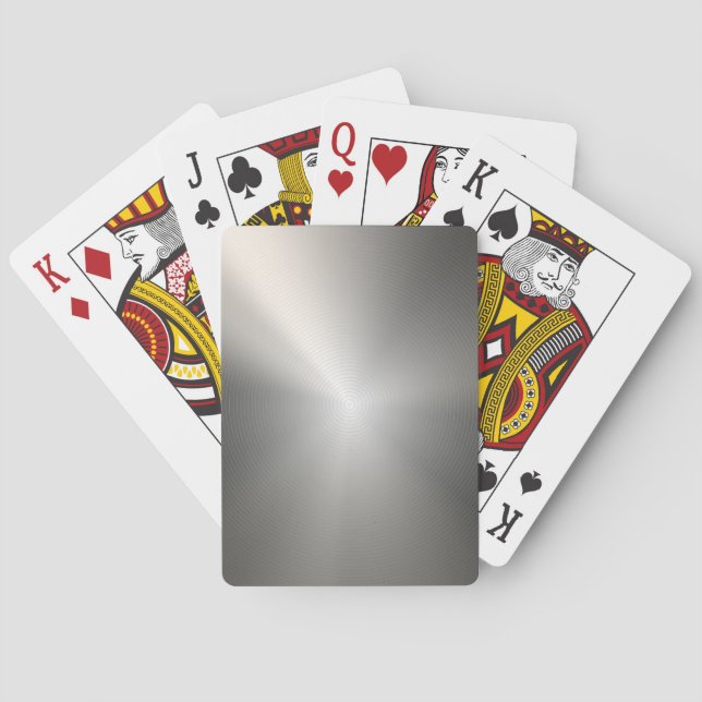 Silver Stainless Steel Metal Spielkarten (Rückseite)