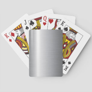 Silver Stainless Steel Metal Spielkarten