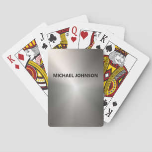 Silver Stainless Steel Metal Spielkarten