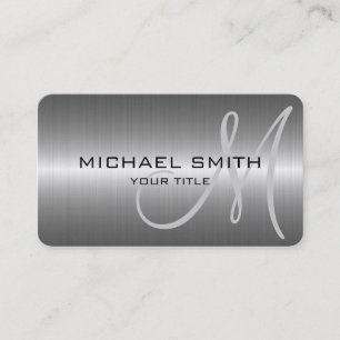 Silver Stainless Steel Print Metal Visitenkarte