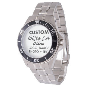 Silver Stainless Steel Watch Custom Geschenke für Armbanduhr