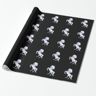 Silver Stallion Black Geschenkpapier