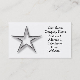 Silver Star Business Card Visitenkarte