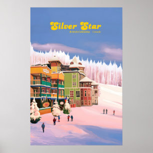 Silver Star Canada Skigebiet Reiseplakat Poster