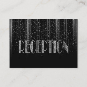 Silver Star Dusche und Black Wedding Design Begleitkarte