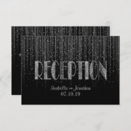 Silver Star Dusche und Schwarz - Empfang Einladung