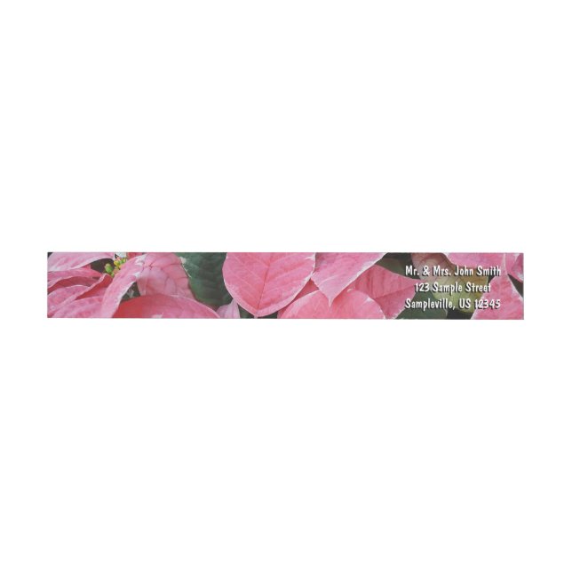Silver Star Marble Poinsettias Pink Holiday Floral (Person)