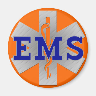 Silver Star of Life mit Blue EMS Magnet