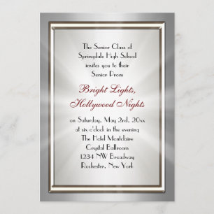 Silver Star Spotlight Prom Einladungen