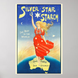 Silver Star Starch Advertising Australien Poster