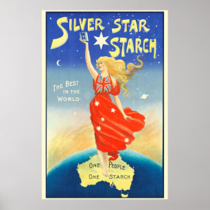 Silver Star Starch Advertising Australien Poster