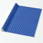 Silver Star von David auf Blue Geschenkpapier<br><div class="desc">Papier mit einem silbernen Stern von David (Magen David) Muster auf einem blauen Hintergrund. Personalisierbar. Ideal für jüdische Feiertage und Anlässe wie Hanukkah (Chanukah),  Bar Mitzvah oder Bat Mitzvah.</div>