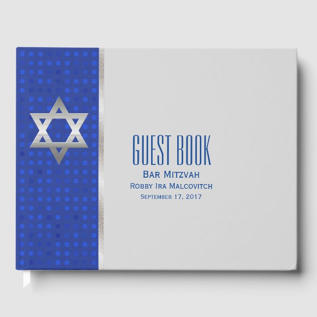 Silver Star von David Bar Mitzvah Gästebuch (Vorderseite)