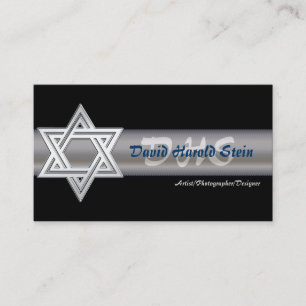 Silver Star von David Jewish Business Cards Visitenkarte