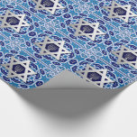 Silver Star von David Jewish Holidays Geschenk Geschenkpapier<br><div class="desc">Hanukkah,  Rosh Hashanah,  Pessach,  Jüdischer Urlaub und Feier Silver Foil Star von David und Menorah Design Geschenkpapier Wrapping. Matching Karten und Geschenke verfügbar in der jüdischen Ferien / Hanukkah Kategorie unseres Stores.</div>