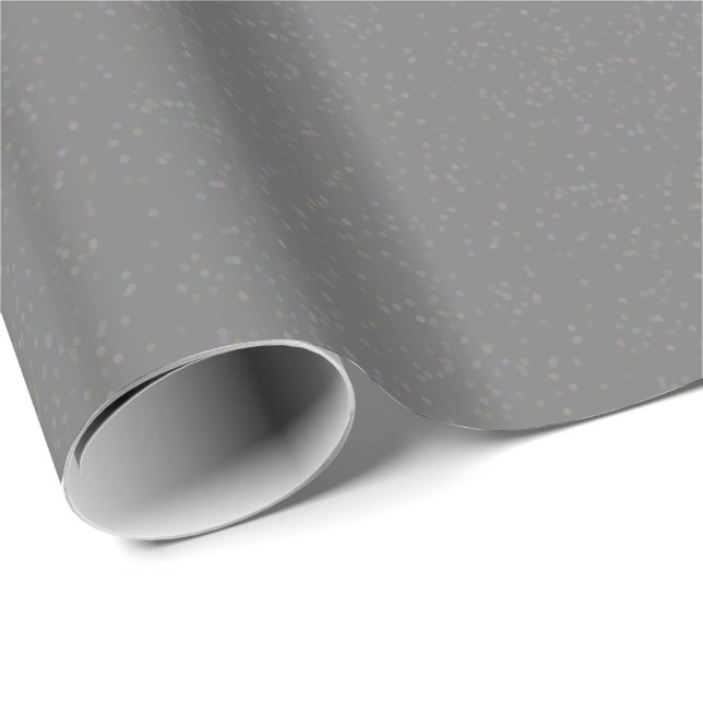 Silver Stardust Confetti Gift Wraps Geschenkpapier (Rolleneckpunkt)