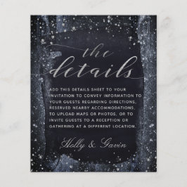 Silver Starry Night Wedding Details Umschließung