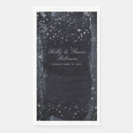 Silver Starry Night Weddinner Napkins Serviette