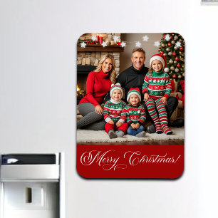 Silver Stars Special Christmas Family Foto Magnet