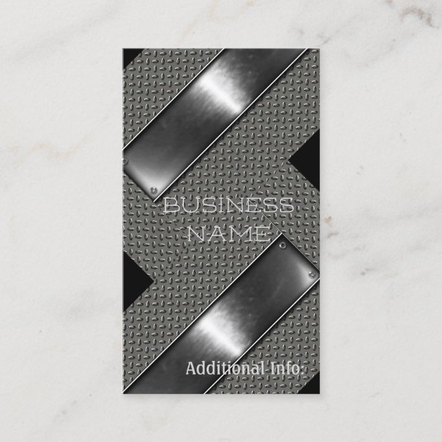 Silver Steel Business Card 2 Visitenkarte (Vorderseite)