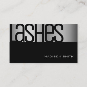 Silver Steel Stylish Glam Luxury Elegante Schönhei Visitenkarte