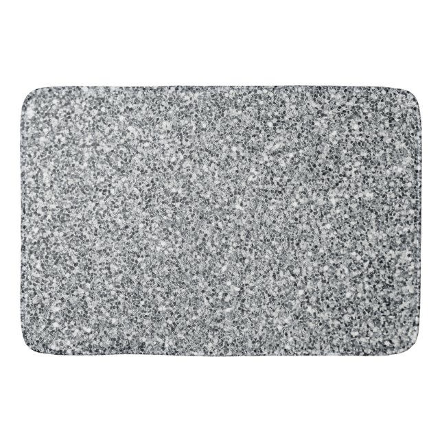 Silver Stone Gary Gold Marmor Lila Glitzer Badematte (Vorderseite)