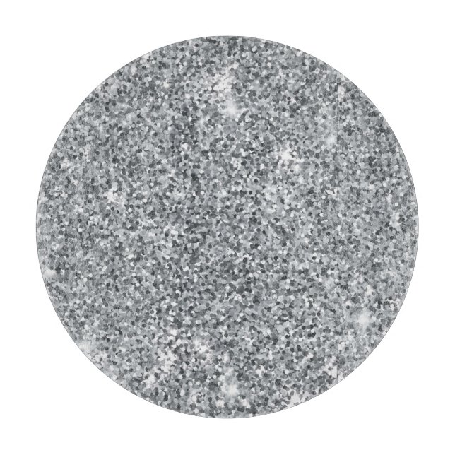 Silver Stone Gary Gold Marmor Lila Glitzer Schneidebrett (Vorderseite)