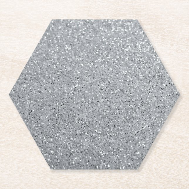 Silver Stone Gary Gold Marmor Lila Glitzer Untersetzer (Vorderseite)