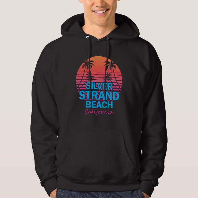 Silver Strand Staat Beach California Retro Hoodie (Vorderseite)