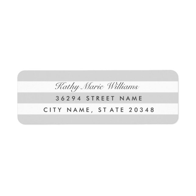 Silver Strip Address Labels (Vorne)