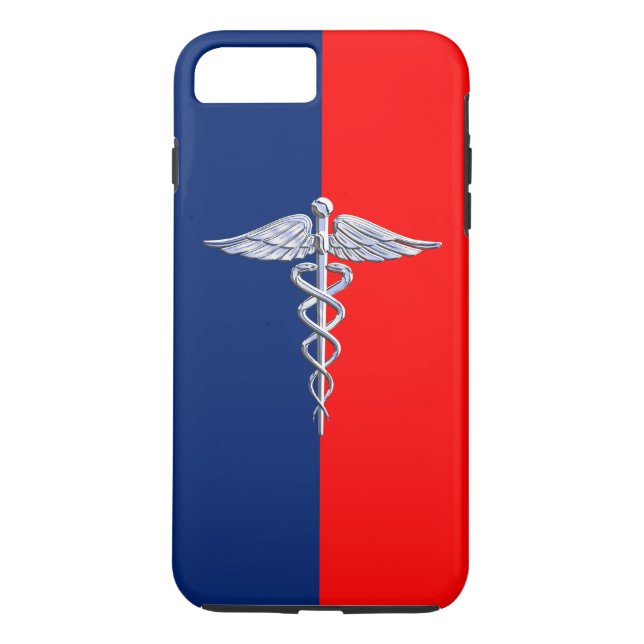 Silver Style Caduceus Medical Symbol League Case-Mate iPhone Hülle (Rückseite)