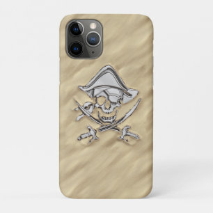 Silver Style Pirate Skull am Strand Case-Mate iPhone Hülle
